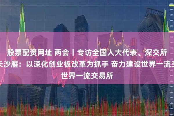 股票配资网址 两会丨专访全国人大代表、深交所理事长沙雁：以深化创业板改革为抓手 奋力建设世界一流交易所